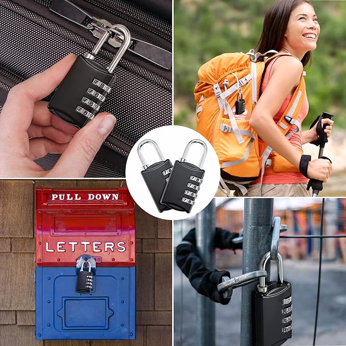 Moxweyeni 30 Pcs 4 Digit Combination Lock Small Combo Luggage Number Locks Outdoor Waterproof Padlock for Traveling Toolbox Gym Door Locker Suitcases Employee Hasp Storage