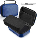 EVA Hard Case with Customizable Foam Protective EVA Carrying Case Shockproof Outdoor for Camera, Digital Products, Electronic Instruments with Knife(Blue,7.1 x 4.7 x 3.1 Inch)