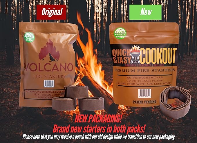 Start Fires Fast with Zero Effort! The Most Powerful Fire Starter You Will Ever Use. Plant-Based Fuels Only. Light Wet Logs Without Kindling. Patent-Pending. for Camping, Fire Pits, Survival