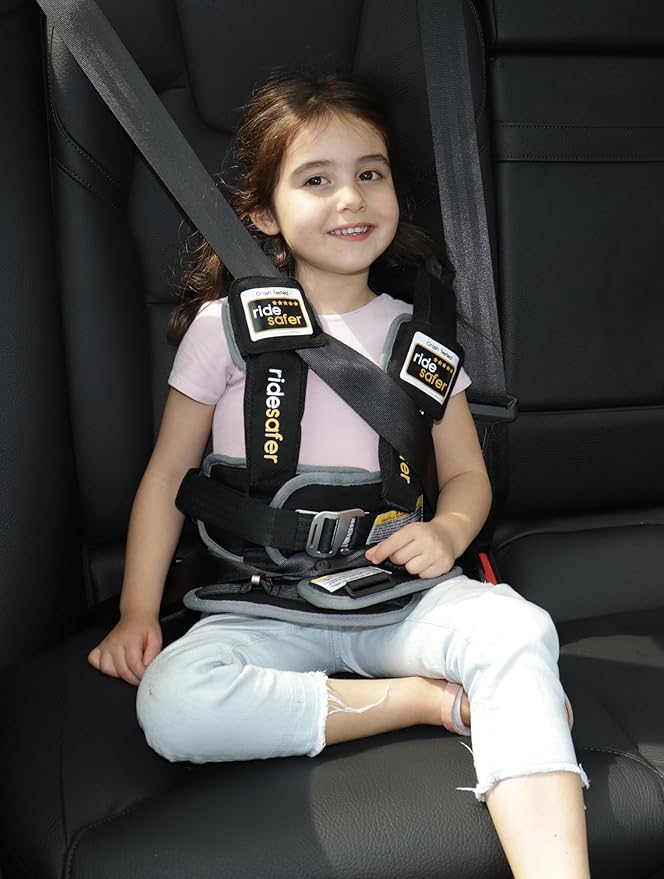 Large Black, Lightweight, Compact, Portable Car Seat - Perfect for Travel and Everyday Child Safety