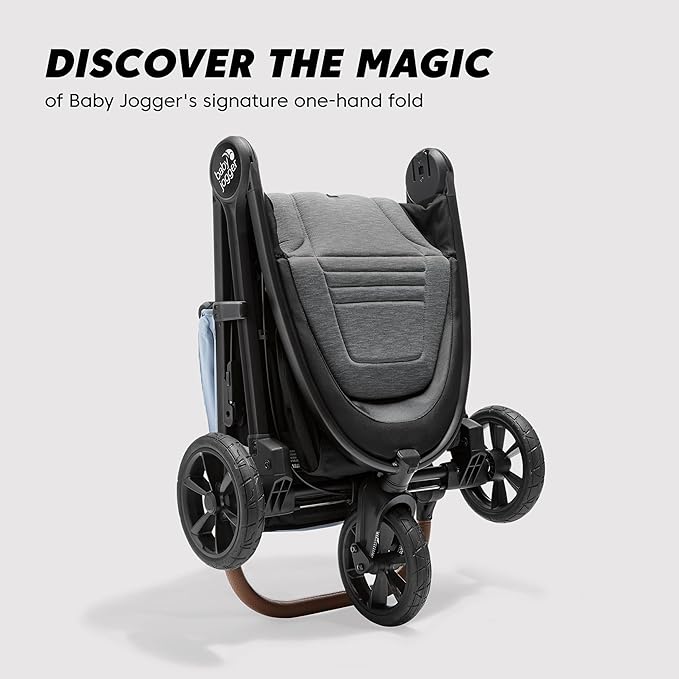 Baby Jogger City Mini GT2 Single Stroller Eco-Friendly Series Slate Fog Four-Way Use with Infant Car Seat Adapters Included