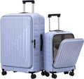 2 Pieces 20/29 Luggage Sets, 20 Inch Cabin Luggage with Front Pocket & 29 Inch Side Opening Suitcase, Ligthweight ABS+PC Hardshell, TSA Lock with HINOMOTO 360° Wheels, Lilac Purple