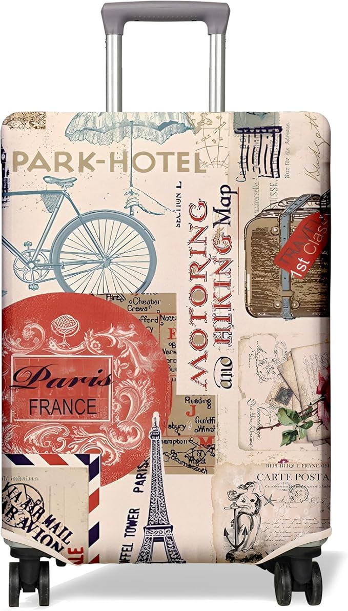 Travel Luggage Cover Suitcase Protector Fits 18-32 Inch Wheel Covers PatternedTravel Related Items Flower Luggage Protector Elastic M