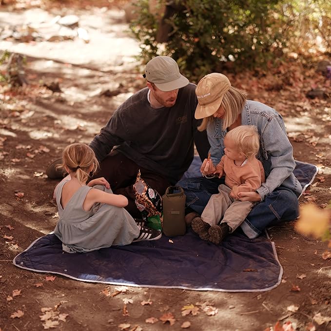 Gravel Layover Travel Blanket – Compact, Warm, and Packable with Carry Pouch (Stone)