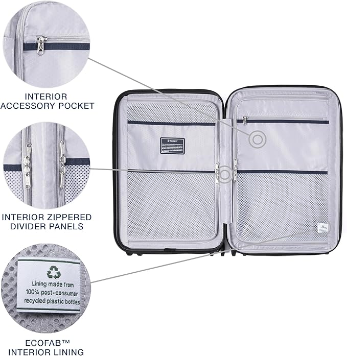 Travelpro Maxlite Air V2 Hardside Expandable Carry on Luggage, 8 Spinner Wheels, Lightweight Hard Shell Suitcase, TSA lock, Slate Green, Carry On 21-Inch