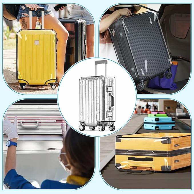 Yotako Clear PVC Suitcase Cover Protectors 32 Inch Luggage Cover for Wheeled Suitcase (32'')
