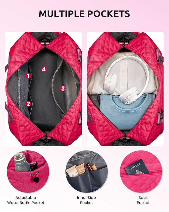 College Graduation Gifts,Birthday Gift-Initial Travel Bag with Shoe Compartment, Personalized Weekender Bag, Monogram Overnight Bag for Women, Letter Travel Bag with Makeup Bag (Letter V)