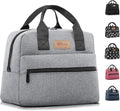 HOMESPON Insulated Lunch Bag for Women Men Lunch Box Cooler Lunch Tote for Work Picnic (Grey)