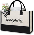 TOPDesign Canvas Tote Bag, Bridal Shower Gifts for Bride, Wedding Bachelorette Bride Gifts Shoulder Bag
