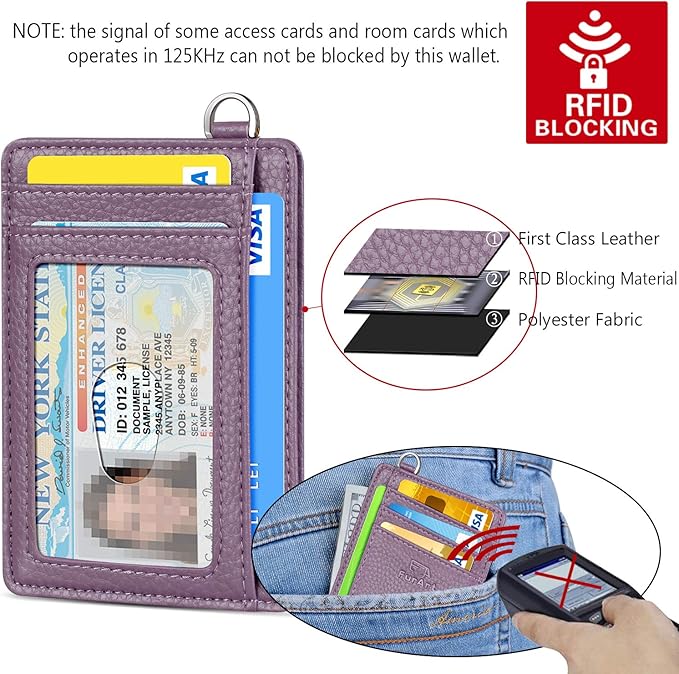 FurArt Slim Minimalist Wallet, Front Pocket Wallets, RFID Blocking, Credit Card Holder for Men & Women