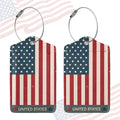 2 Pack Luggage Tag for Suitcase, Cute Unique Leather Suitcase Tags Identifiers with Privacy Name Address Labels & Durable Steel Loop for Women Men Travel