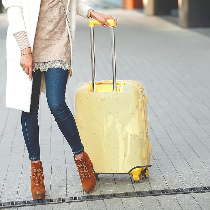 Clear Luggage Cover for 30 inch Suitcase Tsa Approved Thicken PVC Plastic Suitcase Protector Cover for Baggage Travel Waterproof.