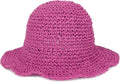Womens Wide Brim Straw Sun Hat Foldable Floppy Crochet Beach Hat for Summer
