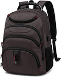 Boavan Laptop Backpack for men, 15.6 inch Laptop Bag with USB Port, Waterproof Travel Work Backpack Purse, Anti-Theft Teacher Nurse Doctor Casual Bookbags Office Business backpack,Coffee