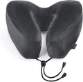 Lewis N. Clark Contoured Memory Foam Hexform Travel Cervical Neck Pillow for Shoulder & Neck Pain, Airplane, Camping, Kids & Adults, Premium, Gray