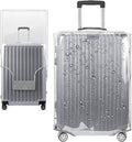 28 Inch Full Clear PVC Suitcase Cover Protectors for TSA Approved Travel Luggage Protector Covers Set Transparent Luggage Case Suitable for 28"-29" Full Clear