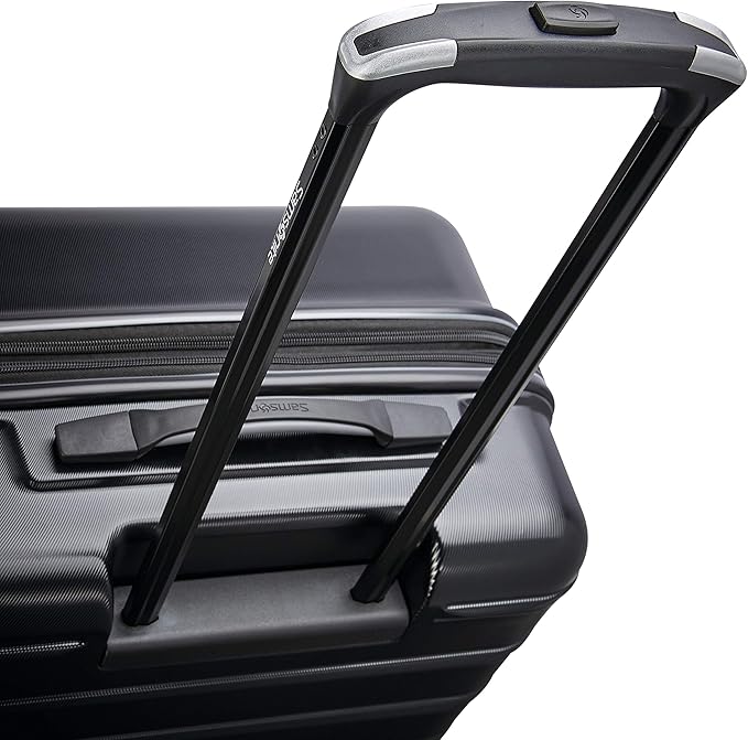 Samsonite Omni 2 Hardside Expandable Luggage with Spinner Wheels, PRO 2PC SET (CO/M), Midnight Black