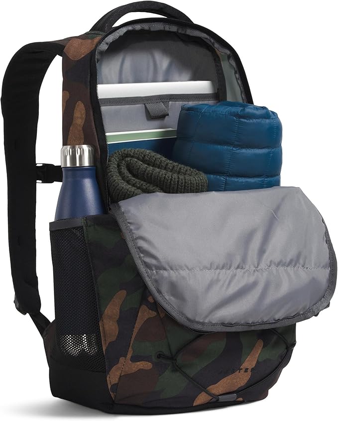 THE NORTH FACE Jester Everyday Laptop Backpack | Commuter Daypack with Water Repellent Finish, 16" Laptop Sleeve, Huge Main Compartment, TNF Black Camo/TNF Black, One Size
