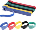 120PCS 6 Inch Cable Ties Reusable Multi-Purpose Wire Ties Cord Organizer Adjustable Cable Management 5 Colors