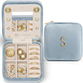 Vlando Travel Jewelry Organizer for Women - Necklace, Earring & Ring Organizer - Blue