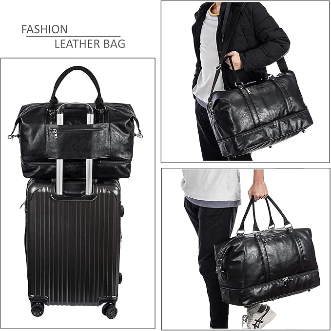 Weekender Overnight Bag Carry On Bag Travel Bag with Shoe Pouch
