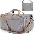 120L Duffle Bag for Travel, Large Foldable Waterproof Travel Duffel Bags Weekender Overnight Bag for Men and Women with Shoe Compartment (Stripe)