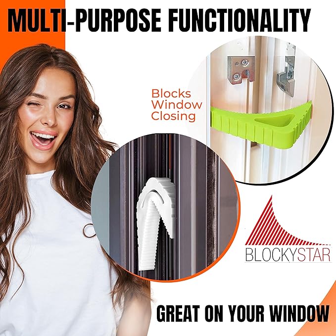 Pekasa Door Stopper & Window Stopper, Rubber Door Stop, Door Wedge Stopper for Any Floor Surface, Decorative Door Stoppers for Bottom of Door Security, Colorful Doorstop Large Door Stopper Wedge