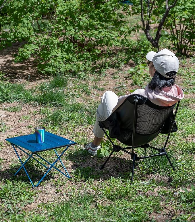 iClimb Ultralight Compact Camping Folding Beach Chair with Anti-Sinking Large Feet