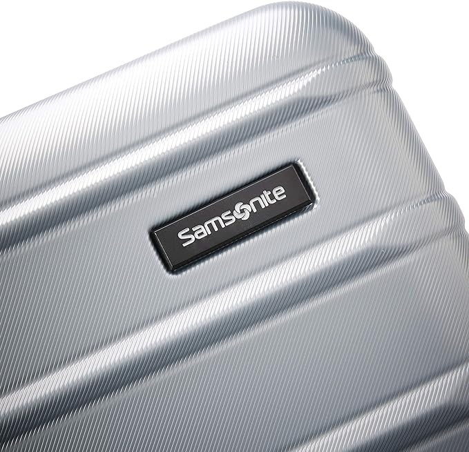 Samsonite Omni 2 24-Inch Medium Checked Hardside Luggage with 360° Spinner Wheels - Scratch Resistant Hardshell - TSA Lock - Expandable Polycarbonate Shell for Lightweight Travel - Artic Silver