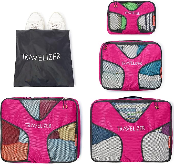Travel Packing Cubes 5 pcs Luggage Organizer Set for Bag & Suitcase