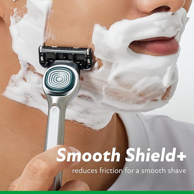 DORCO SLEEK Six Blade Razor System with Multi-Flex Technology, Precision Shaving Razor Handle, Includes 2 Cartridges