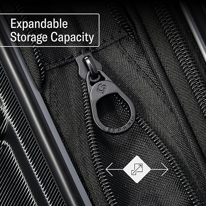 Samsonite Omni 2 Carry-On Hardside Luggage with 360° Spinner Wheels - Scratch Resistant Hardshell - TSA, Airline-Approved - Expandable Polycarbonate Shell for Lightweight Travel - Purple