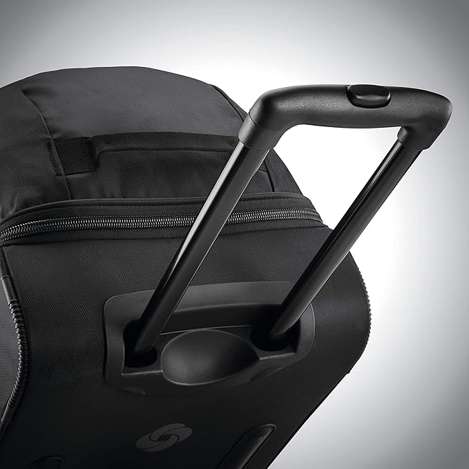 Samsonite Andante 2 Wheeled Duffel Bag – 32-Inch Durable Rolling Luggage with Inline Skate Wheels, Push-Button Handle & Spacious Compartments – Travel-Friendly and Lightweight - All Black
