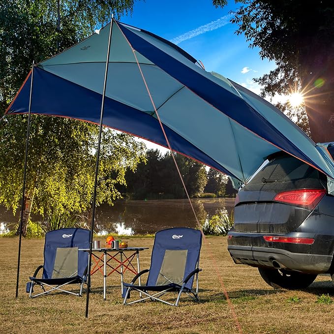 PORTAL Beach Chairs for Adults Camping Low Lightweight Portable Chair with Cup Holder Mesh Back Carry Bag for Outdoor Sand Lawn Travel Picnic Festival Concert, 350LBS