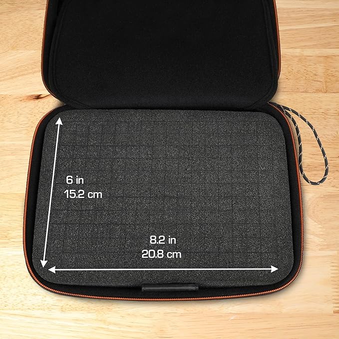 USA Gear Water Resistant EVA Foam Hard Case Compatible with Go Pro Hero13 / Hero12 Charger, Insta360 ONE RS Twin, Insta360 X4-8K & More - Lightweight, Customizable Interior, Mesh Pocket (Case Only)