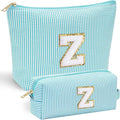 YOOLIFE Makeup Bag for Women - Personalized Initial Cute Makeup Pouch Make Up Case for Girlfriend Bridesmaid Wife | Cosmetic Travel Toiletry Bag for Friend Female | Birthday Gift for Her Mom Z