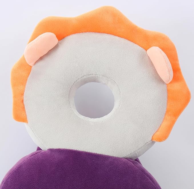Feidoog Baby Head Protector Cushion Backpack with 3 Baby Knee Pads for Walking & Crawling,Purple Devil