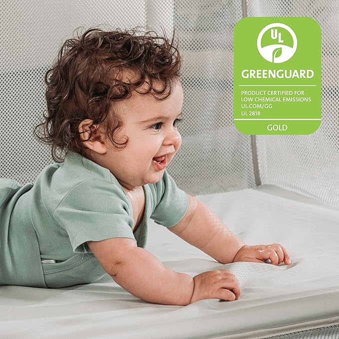 Chicco Alfa Lite Lightweight Travel Playard, Portable Playpen for Babies and Toddlers, Snap-Open/Compact Fold Design, 13 lbs., Baby Travel Essential | Dove/Beige