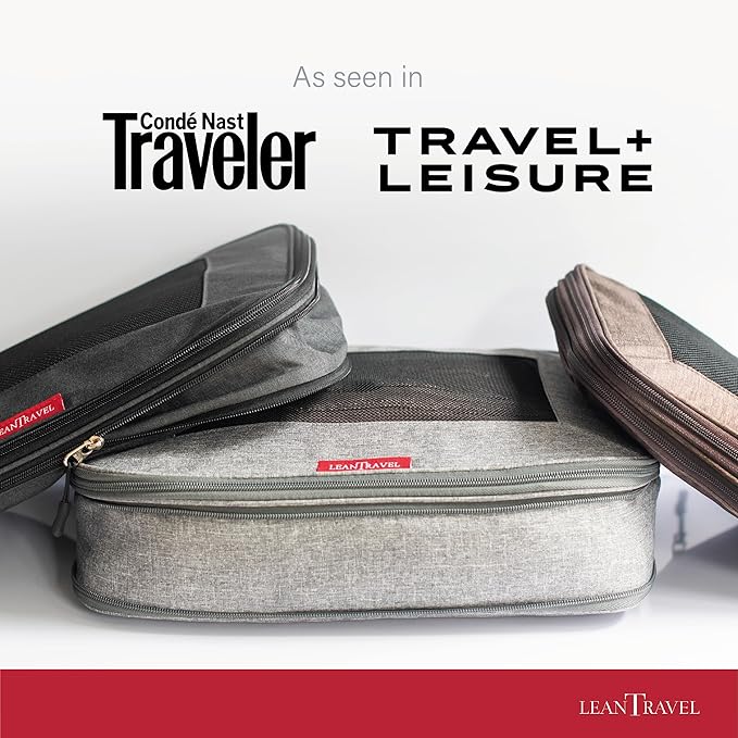 Compression Packing Cubes for Travel Organizers with Double Zipper, LeanTravel