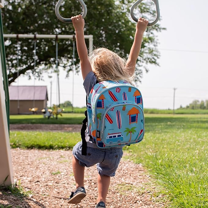 Wildkin 12-inch Kids Backpack – Padded, Adjustable, Ideal for Daycare & Travel - Surf Shack