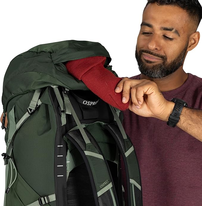 Osprey Talon 44L Men's Lightweight Hiking Backpack with Hipbelt, Green Canopy/Pine Leaf, S/M