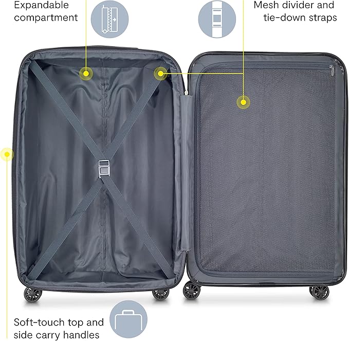 DELSEY PARIS Helium Aero Hardside Expandable Luggage with Spinner Wheels, Brick Red, 2-Piece Set (19/28)
