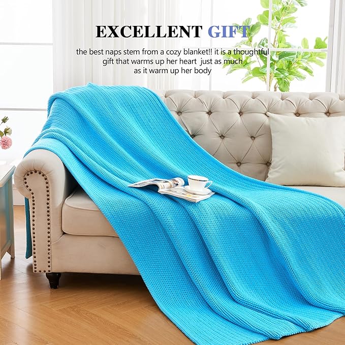 L'AGRATY Knitted Weighted Blanket - 48"x72" 15lbs Cooling Chunky Knit Heavy Blanket for Adults Braided Crochet Throw Thick Cable Yarn Knit Decorative No Beads Evenly Weighted Machine Washable