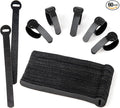 60x Cable Management Ties, Cord Wraps Black 6 Inches, Reusable Tidy Wire Ties for Cords, PC, TV, Computer & Desk