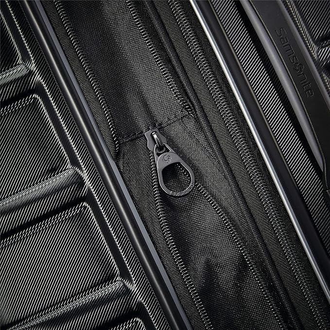 Samsonite Omni 2-2 Piece 19/28 Hardside Luggage with 360° Spinner Wheels - Scratch Resistant Hardshell - TSA, Airline-Approved - Expandable Polycarbonate Lightweight - Midnight Black